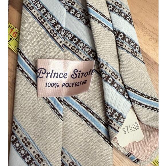 VTG 70s Lot 3 Wide Neck Ties Polyester Brown Costume Cosplay Refashion Groovy - Picture 6 of 7